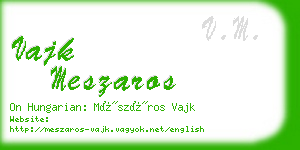 vajk meszaros business card